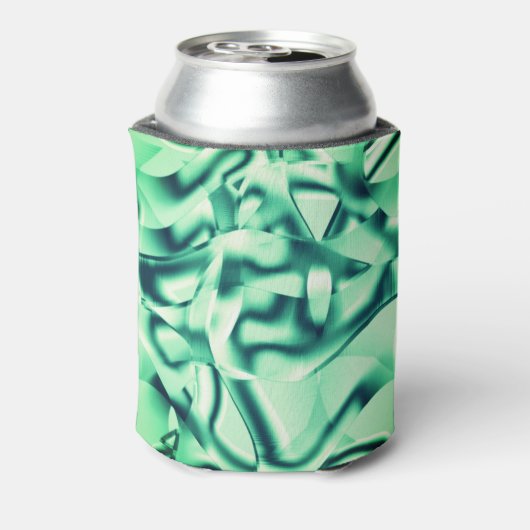 Grüne Formen aus Acryl, einige Minzetöne Dosenkühler (Kanne Rückseite)