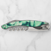 Grüne Formen aus Acryl, einige Minzetöne Kellnermesser (Rückseite)