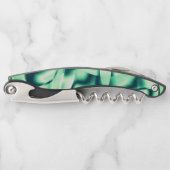 Grüne Formen aus Acryl, einige Minzetöne Kellnermesser (Vorderseite)