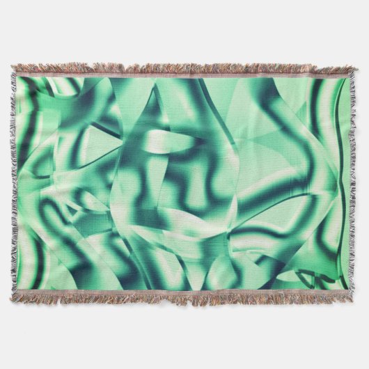 Grüne Formen aus Acryl, einige Minzfarben Decke (Vorderseite)