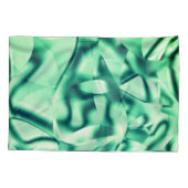 Grüne Formen aus Acryl, einige Minzfarben Kissenbezug (Rückseite-Links)