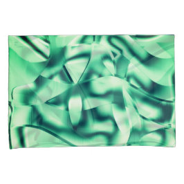 Grüne Formen aus Acryl, einige Minzfarben Kissenbezug