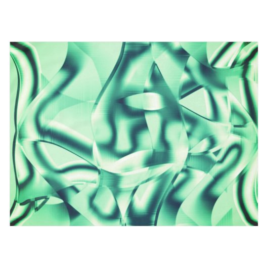 Grüne Formen aus Acryl, einige Minzfarben Tischdecke (Vorderseite (Horizontal))