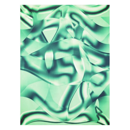 Grüne Formen aus Acryl, einige Minzfarben Tischdecke (Vorderseite)