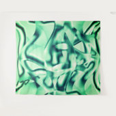 Grüne Formen aus Acryl, einige Minzfarben Wandteppich (Vorderseite (Horizontal))