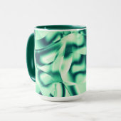 Grüne Formen aus Acryl, minzgrün Tasse (Vorderseite Links)
