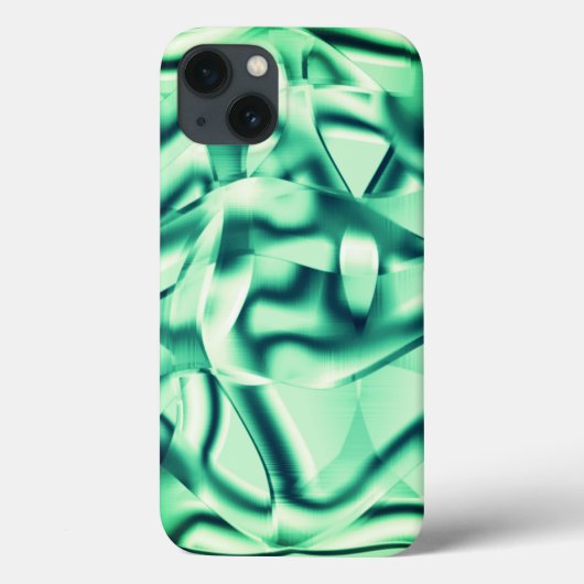 Grüne Formen aus Acryl, mit Pfefferminztönen Case-Mate iPhone Hülle (Rückseite)