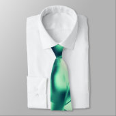 Grüne Formen aus Acryl, mit Pfefferminztönen Krawatte (Gebunden)
