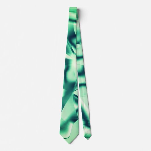 Grüne Formen aus Acryl, mit Pfefferminztönen Krawatte (Vorderseite)