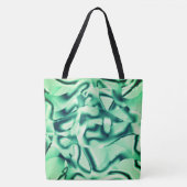 Grüne Formen aus Acryl, mit Pfefferminztönen Tasche (Vorderseite)