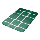 Grüne Formen Quadrate fett asymmetrisch Badematte (Schrägansicht)