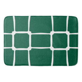 Grüne Formen Quadrate fett asymmetrisch Badematte