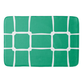 Grüne Formen Quadrate fett asymmetrisch Badematte