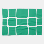 Grüne Formen Quadrate fett asymmetrisch Geschirrtuch (Horizontal)