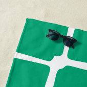 Grüne Formen Quadrate fett asymmetrisch Strandtuch (Beispiel)