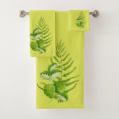 Grüne Formulare auf einem Handtuch-Set Badhandtuch Set (Insitu)