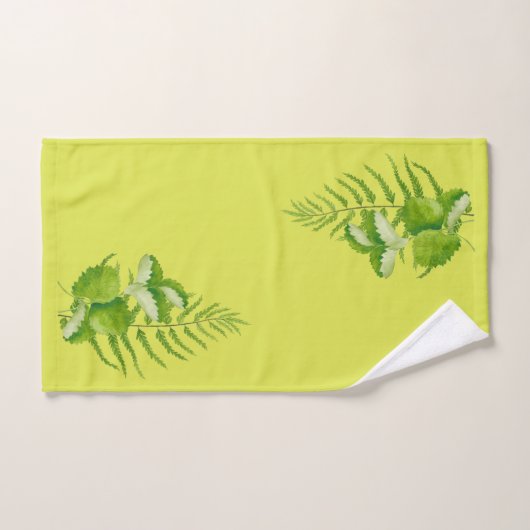 Grüne Formulare auf einem Handtuch-Set Badhandtuch Set (Handtuch)