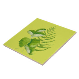 Grüne Formulare auf einer Keramik Fliese