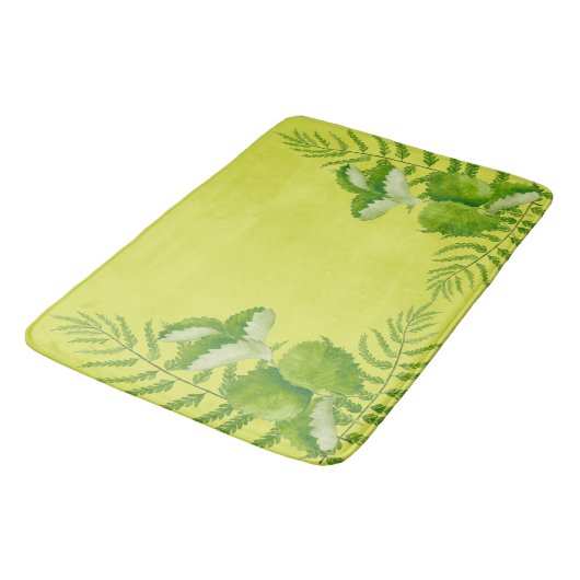 Grüne Formulare für die Badematte (Schrägansicht)