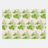 Grüne Formulare für ein Set mit einem Umschlagpapi Geschenkpapier Set (Vorderseite 3)