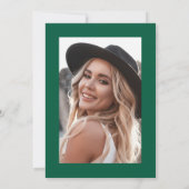 Grüne Foto-Abschlussfeier Einladung (Rückseite)