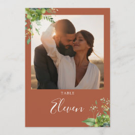 Grüne Foto Florenz Terracotta Tischnummer