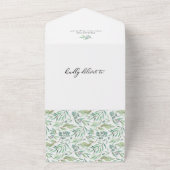 Grüne Foto Geburtsankündigung & Dankeschön Karte (Außenbereich)