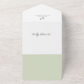 Grüne Foto Geburtsankündigung & Dankeschön Karte (Außenbereich)