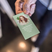 Grüne Foto-QR-Code Verbinde dich mit mir Geschäft Visitenkarte