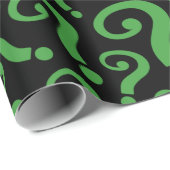 Grüne Frage Geschenkpapier (Rolleneckpunkt)