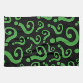 Grüne Frage Geschirrtuch (Horizontal)