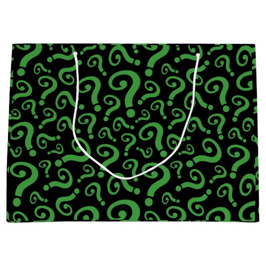 Grüne Frage Große Geschenktüte (Vorderseite)