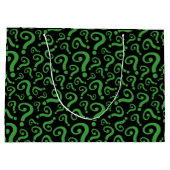 Grüne Frage Große Geschenktüte (Rückseite)