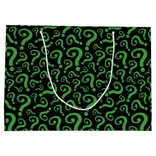 Grüne Frage Große Geschenktüte (Rückseite)