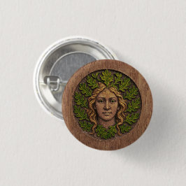 Grüne Frau - Holz Button