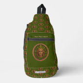 Grüne Frau - Holz Crossbody Bag (Vorderseite)