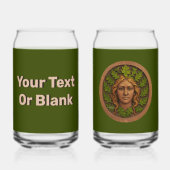 Grüne Frau - Holz Dosenglas (Rückseite)