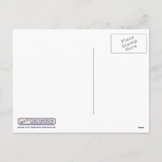 Grüne Frau - Holz Feiertagspostkarte (Rückseite)