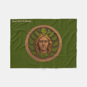 Grüne Frau - Holz Fleecedecke (Vorderseite (Horizontal))