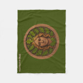 Grüne Frau - Holz Fleecedecke (Vorderseite)