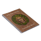 Grüne Frau - Holz Notizblock (Rechte Seite)