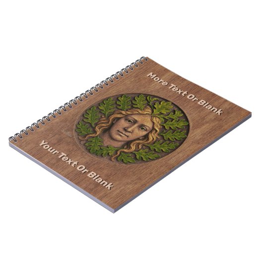 Grüne Frau - Holz Notizblock (Linke Seite)