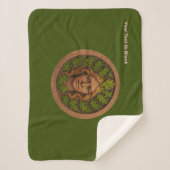 Grüne Frau - Holz Sherpadecke (Vorderseite)