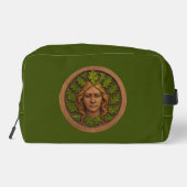 Grüne Frau - Holz Waschbeutel (Rückseite)