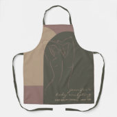 Grüne Frau Körper skulpierte konturierende Spray T Schürze (Vorderseite)