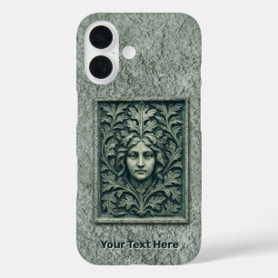Grüne Frau - Stein iPhone 16 Hülle