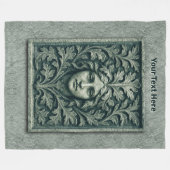 Grüne Frau - Stone Fleecedecke (Vorderseite (Horizontal))