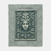 Grüne Frau - Stone Fleecedecke (Vorderseite)