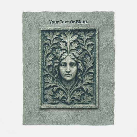 Grüne Frau - Stone Fleecedecke (Vorderseite)