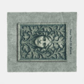 Grüne Frau - Stone Fleecedecke (Vorderseite (Horizontal))